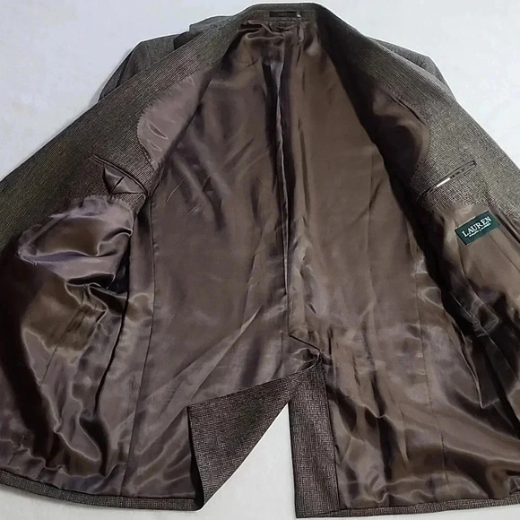 Men's Lauren Ralph Lauren Sports Coat , Tweed, Brown, Size 42L, Pre-Owned - Picture 7 of 10